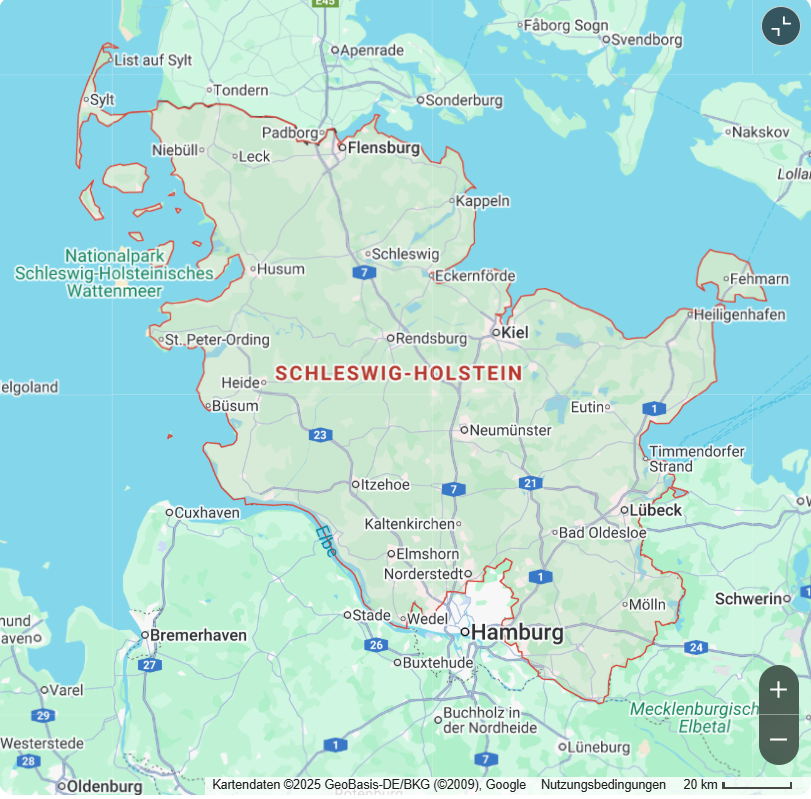 Einsatzgebiet Schleswig-Holstein, Hamburg, westliches Mecklenburg-Vorpommern